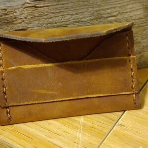 Hand maid leather flap wallets/card holders, and hand made knife and holster